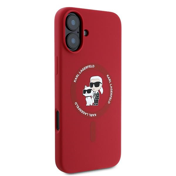 iTok webáruház - Karl Lagerfeld Karl Lagerfeld Silicone Karl&Choupette Heads Ring MagSafe tok iPhone 16 Plus (piros) 4 Karl Lagerfeld Silicone Karl&Choupette Heads Ring MagSafe Case for iPhone 16 Plus (piros)