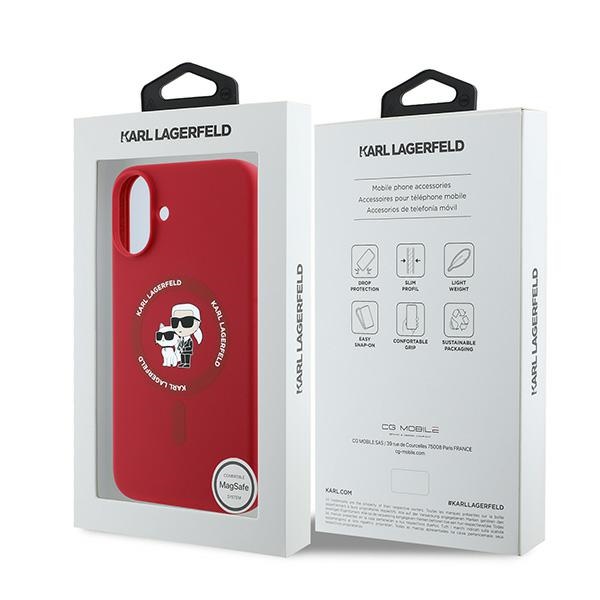 iTok webáruház - Karl Lagerfeld Karl Lagerfeld Silicone Karl&Choupette Heads Ring MagSafe tok iPhone 16 Plus (piros) 8 Karl Lagerfeld Silicone Karl&Choupette Heads Ring MagSafe Case for iPhone 16 Plus (piros)
