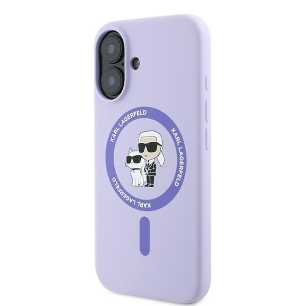 iTok webáruház - Karl Lagerfeld Karl Lagerfeld Silicone Karl&Choupette Heads Ring MagSafe szilikon tok iPhone 16 Plus készülékhez (lila) 2 Karl Lagerfeld Silicone Karl&Choupette Heads Ring MagSafe Case for iPhone 16 Plus (lila)