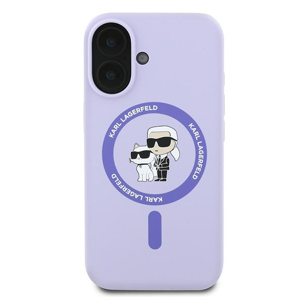 iTok webáruház - Karl Lagerfeld Karl Lagerfeld Silicone Karl&Choupette Heads Ring MagSafe szilikon tok iPhone 16 Plus készülékhez (lila) 3 Karl Lagerfeld Silicone Karl&Choupette Heads Ring MagSafe Case for iPhone 16 Plus (lila)