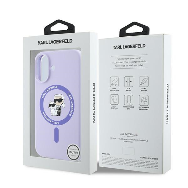 iTok webáruház - Karl Lagerfeld Karl Lagerfeld Silicone Karl&Choupette Heads Ring MagSafe szilikon tok iPhone 16 Plus készülékhez (lila) 8 Karl Lagerfeld Silicone Karl&Choupette Heads Ring MagSafe Case for iPhone 16 Plus (lila)