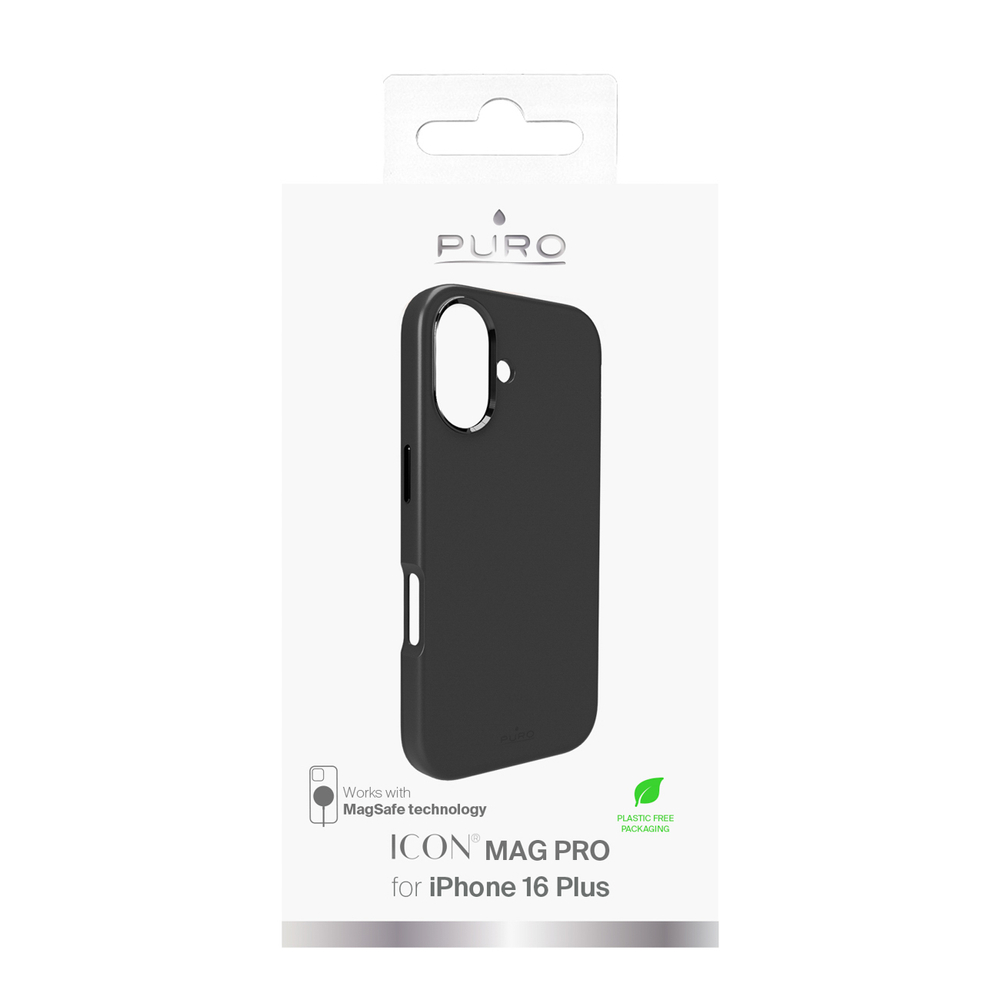 iTok webáruház - Puro Puro Icon Mag Pro MagSafe szilikon tok iPhone 16 Plus készülékhez (fekete) 2 Puro Icon Mag Pro MagSafe Silicone Case for iPhone 16 Plus (fekete)