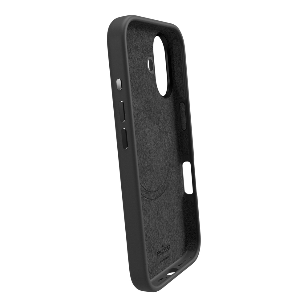 iTok webáruház - Puro Puro Icon Mag Pro MagSafe szilikon tok iPhone 16 Plus készülékhez (fekete) 4 Puro Icon Mag Pro MagSafe Silicone Case for iPhone 16 Plus (fekete)