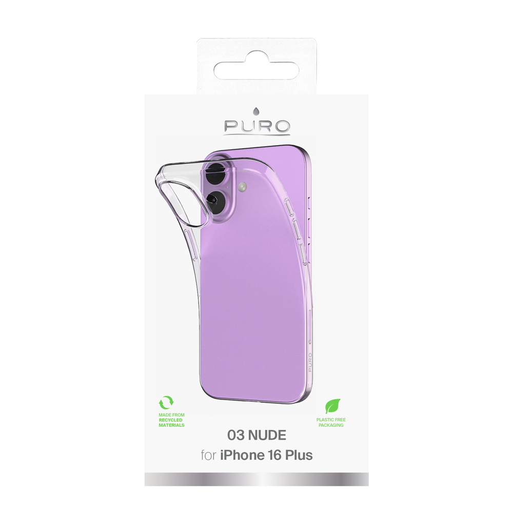 iTok webáruház - Puro Puro 03 Nude szilikon tok iPhone 16 Plus készülékhez (átlátszó) 3 Puro 03 Nude Silicone Case for iPhone 16 Plus (átlátszó)