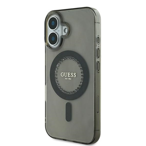 iTok webáruház - Guess Guess IML Rhinestones MagSafe tok iPhone 16 Plus készülékhez (fekete) 2 Guess IML Rhinestones MagSafe iPhone 16 Plus Case (fekete)