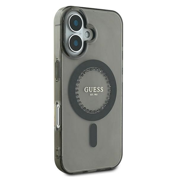 iTok webáruház - Guess Guess IML Rhinestones MagSafe tok iPhone 16 Plus készülékhez (fekete) 4 Guess IML Rhinestones MagSafe iPhone 16 Plus Case (fekete)