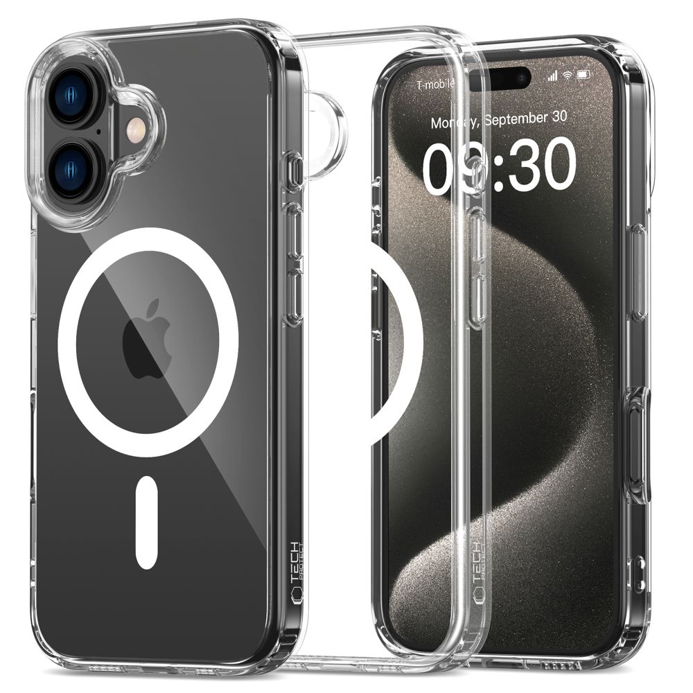 iTok webáruház - Tech-Protect Tech-Protect Flexair Hybrid MagSafe tok iPhone 16 Plus készülékhez, átlátszó 1 TECH-PROTECT FLEXAIR HYBRID MAGSAFE IPHONE 16 PLUS CLEAR