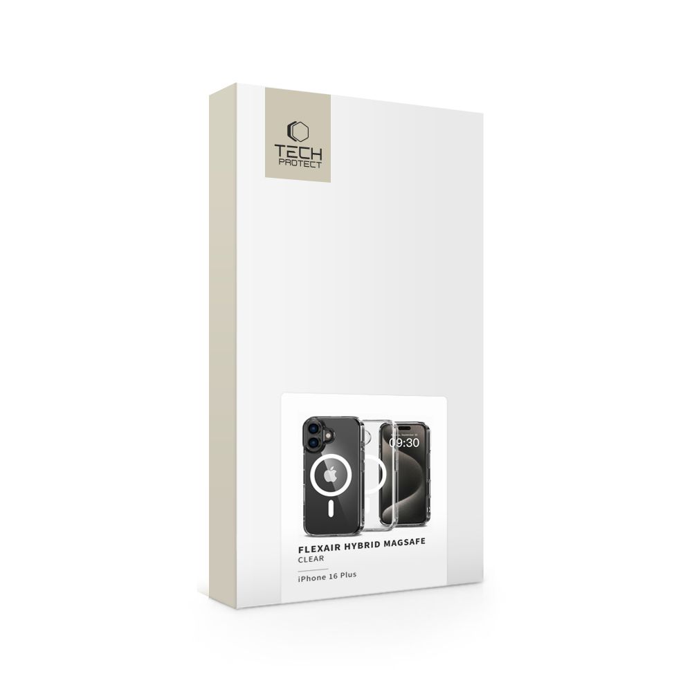 iTok webáruház - Tech-Protect Tech-Protect Flexair Hybrid MagSafe tok iPhone 16 Plus készülékhez, átlátszó 4 TECH-PROTECT FLEXAIR HYBRID MAGSAFE IPHONE 16 PLUS CLEAR