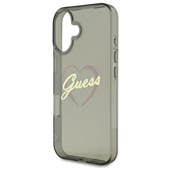 iTok webáruház - Guess Guess IML Heart tok iPhone 16 Plus készülékhez (fekete) 6 Guess IML Heart Case for iPhone 16 Plus (fekete)
