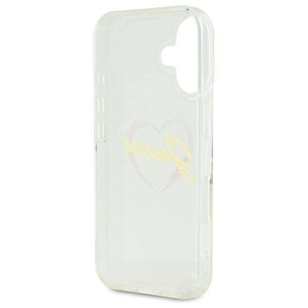 iTok webáruház - Guess Guess IML Heart tok iPhone 16 Plus készülékhez (átlátszó) 7 Guess IML Heart Case for iPhone 16 plus (átlátszó)