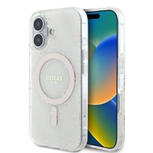 Guess IML 4G Background MagSafe tok iPhone 16 Plus készülékhez (fehér)