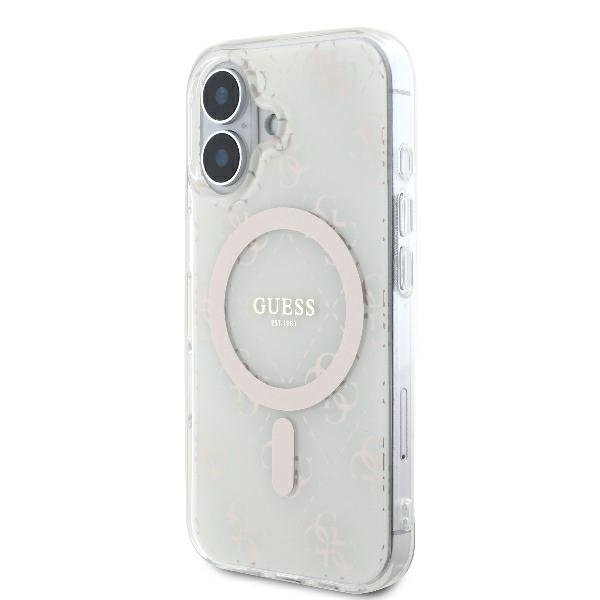 iTok webáruház - Guess Guess IML 4G Background MagSafe tok iPhone 16 Plus készülékhez (fehér) 2 Guess IML 4G Background MagSafe Case for iPhone 16 Plus (fehér)
