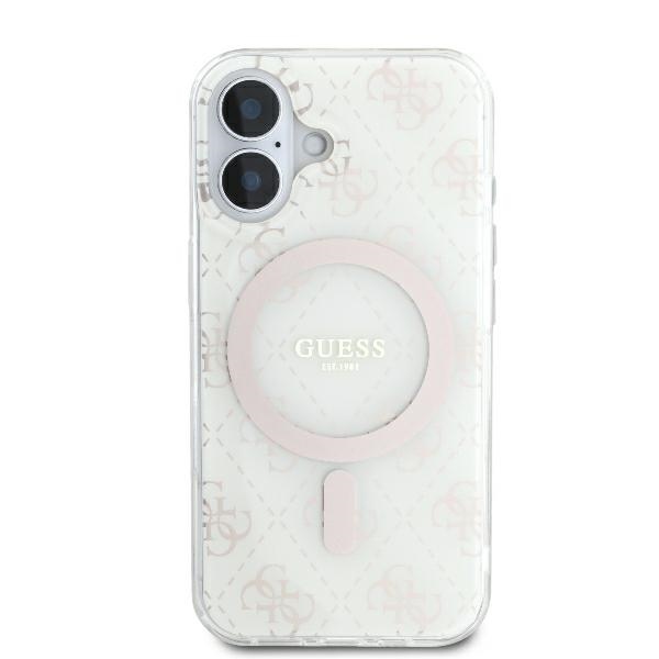 iTok webáruház - Guess Guess IML 4G Background MagSafe tok iPhone 16 Plus készülékhez (fehér) 3 Guess IML 4G Background MagSafe Case for iPhone 16 Plus (fehér)