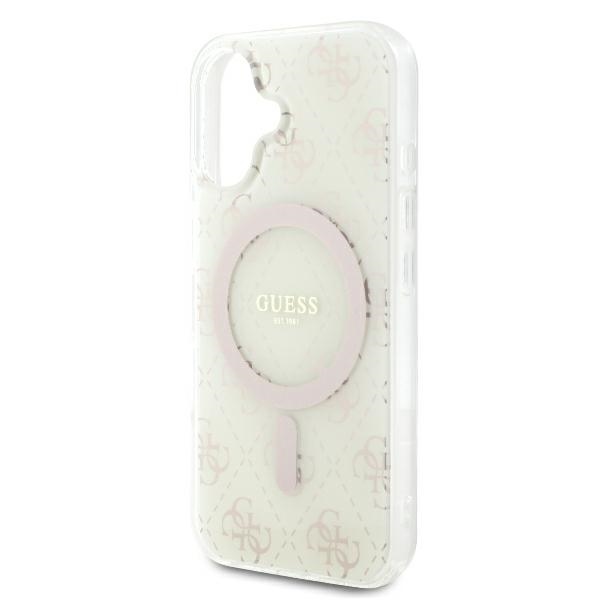 iTok webáruház - Guess Guess IML 4G Background MagSafe tok iPhone 16 Plus készülékhez (fehér) 6 Guess IML 4G Background MagSafe Case for iPhone 16 Plus (fehér)