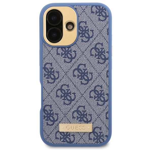 iTok webáruház - Guess Guess 4G Logo Plate MagSafe tok iPhone 16 Plus (kék) 3 Guess 4G Logo Plate MagSafe Case for iPhone 16 Plus (kék)