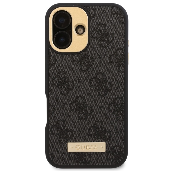 iTok webáruház - Guess Guess 4G Logo Plate MagSafe tok iPhone 16 Plus készülékhez (fekete) 3 Guess 4G Logo Plate MagSafe Case for iPhone 16 Plus (fekete)