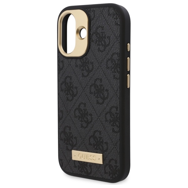 iTok webáruház - Guess Guess 4G Logo Plate MagSafe tok iPhone 16 Plus készülékhez (fekete) 6 Guess 4G Logo Plate MagSafe Case for iPhone 16 Plus (fekete)