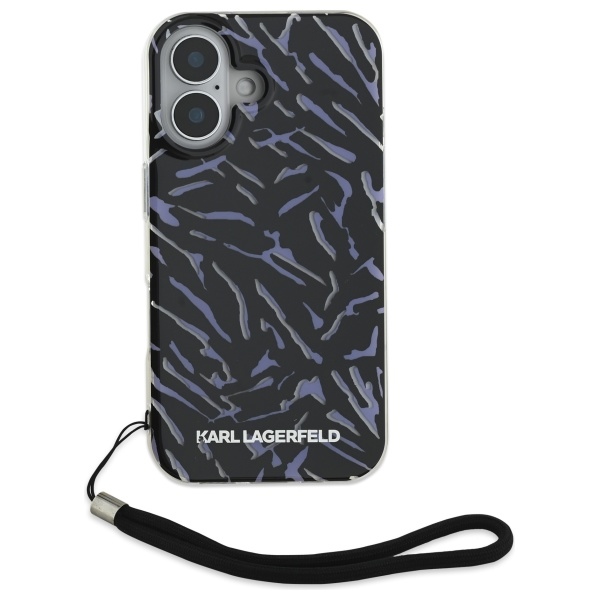 iTok webáruház - Karl Lagerfeld Karl Lagerfeld Zebra With Cord tok iPhone 16 Plus készülékhez (lila) 2 Karl Lagerfeld Zebra With Cord iPhone 16 Plus Case (lila)
