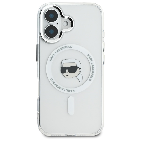 iTok webáruház - Karl Lagerfeld Karl Lagerfeld IML Metal Karl Head MagSafe tok iPhone 16 Plus készülékhez (fehér) 3 Karl Lagerfeld IML Metal Karl Head MagSafe Case for iPhone 16 Plus (fehér)
