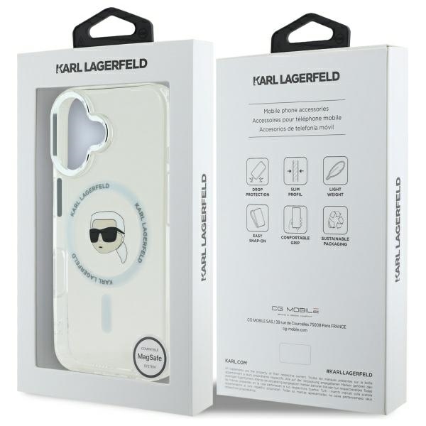 iTok webáruház - Karl Lagerfeld Karl Lagerfeld IML Metal Karl Head MagSafe tok iPhone 16 Plus készülékhez (fehér) 8 Karl Lagerfeld IML Metal Karl Head MagSafe Case for iPhone 16 Plus (fehér)