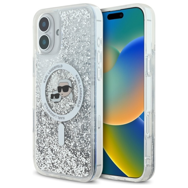 iTok webáruház - Karl Lagerfeld Karl Lagerfeld Liquid Glitter Karl & Choupette Head MagSafe tok iPhone 16 Plus készülékhez (átlátszó) 1 Karl Lagerfeld Liquid Glitter Karl & Choupette Head Magsafe iPhone 16 Plus Case (átlátszó)