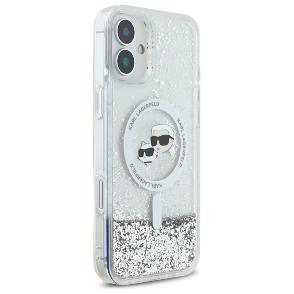 iTok webáruház - Karl Lagerfeld Karl Lagerfeld Liquid Glitter Karl & Choupette Head MagSafe tok iPhone 16 Plus készülékhez (átlátszó) 4 Karl Lagerfeld Liquid Glitter Karl & Choupette Head Magsafe iPhone 16 Plus Case (átlátszó)