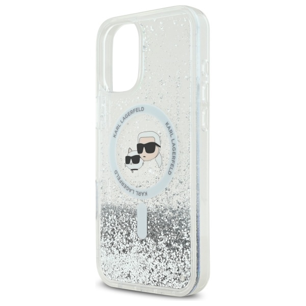 iTok webáruház - Karl Lagerfeld Karl Lagerfeld Liquid Glitter Karl & Choupette Head MagSafe tok iPhone 16 Plus készülékhez (átlátszó) 6 Karl Lagerfeld Liquid Glitter Karl & Choupette Head Magsafe iPhone 16 Plus Case (átlátszó)
