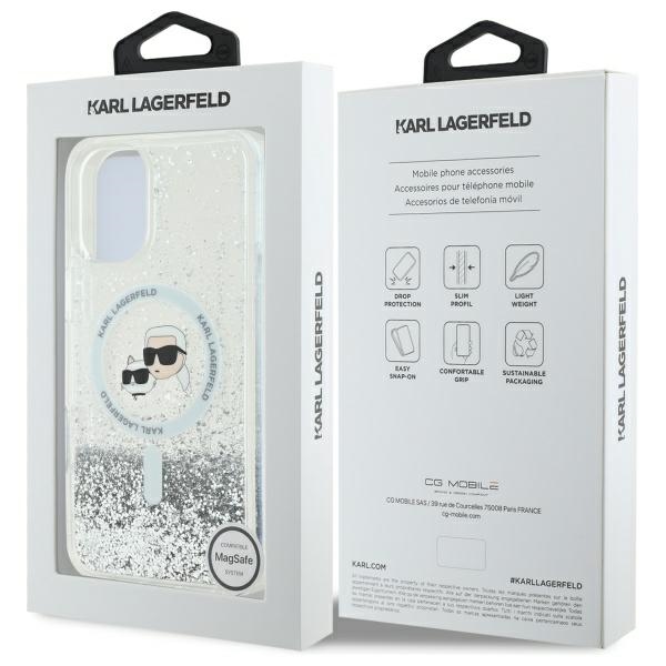 iTok webáruház - Karl Lagerfeld Karl Lagerfeld Liquid Glitter Karl & Choupette Head MagSafe tok iPhone 16 Plus készülékhez (átlátszó) 8 Karl Lagerfeld Liquid Glitter Karl & Choupette Head Magsafe iPhone 16 Plus Case (átlátszó)