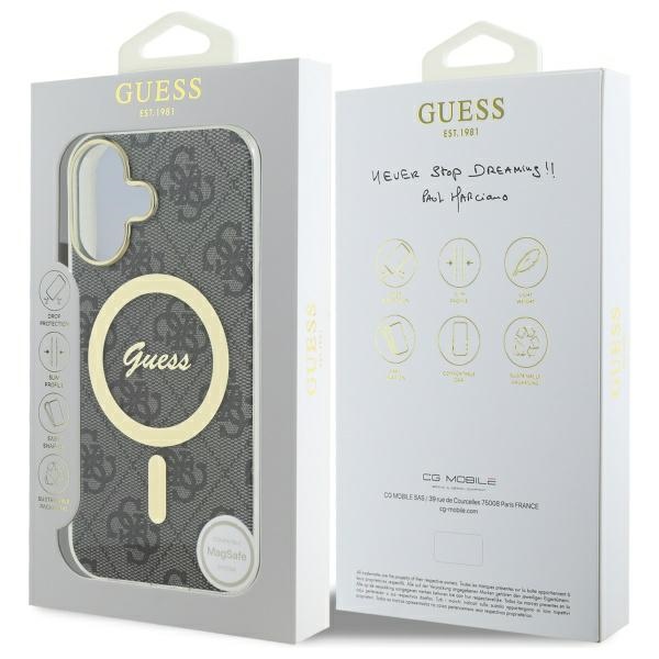 iTok webáruház - Guess Guess IML 4G MagSafe tok iPhone 16 Plus készülékhez (fekete) 8 Guess IML 4G MagSafe Case for iPhone 16 Plus (fekete)