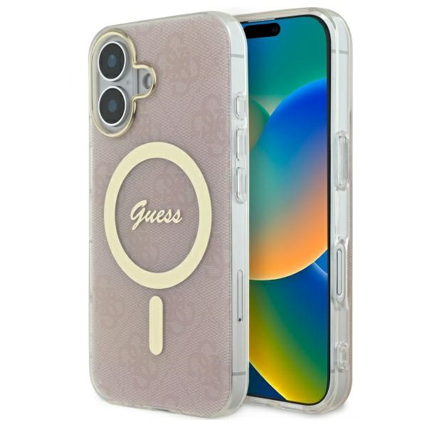 iTok webáruház - Guess Guess IML 4G MagSafe tok iPhone 16 Plus készülékhez (rózsaszín) 1 Guess IML 4G MagSafe iPhone 16 Plus Case (rózsaszín)