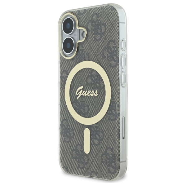 iTok webáruház - Guess Guess IML 4G MagSafe tok iPhone 16 Plus készülékhez (barna) 2 Guess IML 4G MagSafe Case for iPhone 16 Plus (barna)