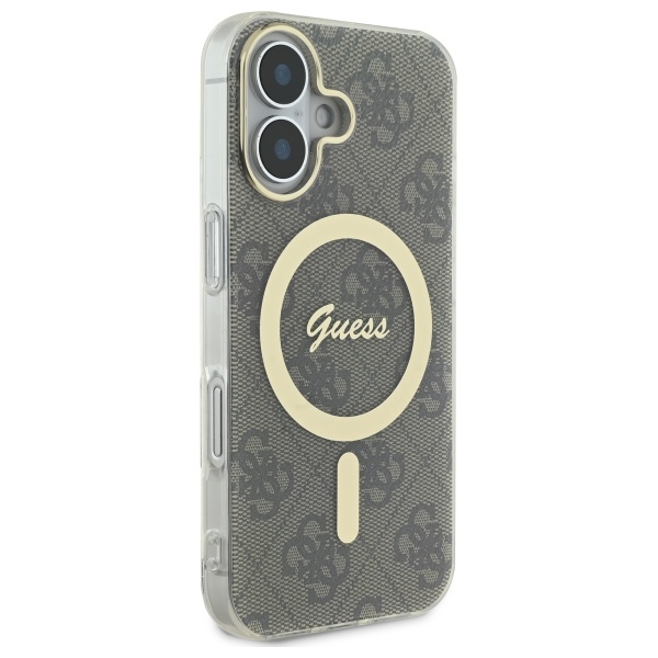 iTok webáruház - Guess Guess IML 4G MagSafe tok iPhone 16 Plus készülékhez (barna) 4 Guess IML 4G MagSafe Case for iPhone 16 Plus (barna)