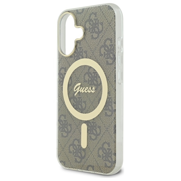 iTok webáruház - Guess Guess IML 4G MagSafe tok iPhone 16 Plus készülékhez (barna) 6 Guess IML 4G MagSafe Case for iPhone 16 Plus (barna)