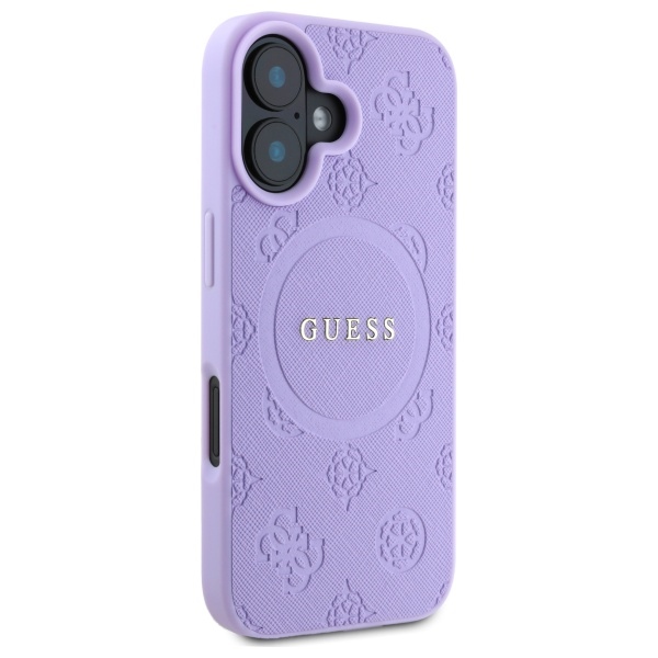 iTok webáruház - Guess Guess Saffiano Peony Classic Logo MagSafe tok iPhone 16 Plus készülékhez (lila) 4 Guess Saffiano Peony Classic Logo MagSafena iPhone 16 Plus Case (lila)