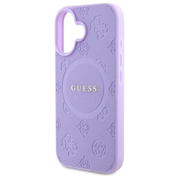 iTok webáruház - Guess Guess Saffiano Peony Classic Logo MagSafe tok iPhone 16 Plus készülékhez (lila) 6 Guess Saffiano Peony Classic Logo MagSafena iPhone 16 Plus Case (lila)