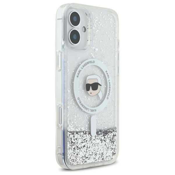 iTok webáruház - Karl Lagerfeld Karl Lagerfeld Liquid Glitter Karl Head MagSafe tok iPhone 16 Plus készülékhez (átlátszó) 4 Karl Lagerfeld Liquid Glitter Karl Head Magsafe Case for iPhone 16 Plus (átlátszó)