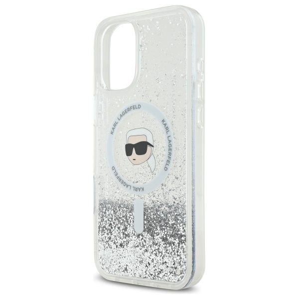 iTok webáruház - Karl Lagerfeld Karl Lagerfeld Liquid Glitter Karl Head MagSafe tok iPhone 16 Plus készülékhez (átlátszó) 6 Karl Lagerfeld Liquid Glitter Karl Head Magsafe Case for iPhone 16 Plus (átlátszó)