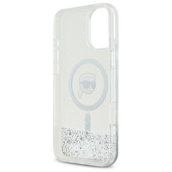 iTok webáruház - Karl Lagerfeld Karl Lagerfeld Liquid Glitter Karl Head MagSafe tok iPhone 16 Plus készülékhez (átlátszó) 7 Karl Lagerfeld Liquid Glitter Karl Head Magsafe Case for iPhone 16 Plus (átlátszó)