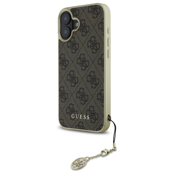 iTok webáruház - Guess Guess 4G Charms Collection tok iPhone 16 Plus készülékhez (barna) 2 Guess 4G Charms Collection iPhone 16 Plus Case (barna)
