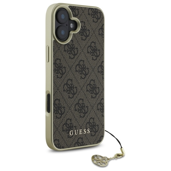 iTok webáruház - Guess Guess 4G Charms Collection tok iPhone 16 Plus készülékhez (barna) 4 Guess 4G Charms Collection iPhone 16 Plus Case (barna)