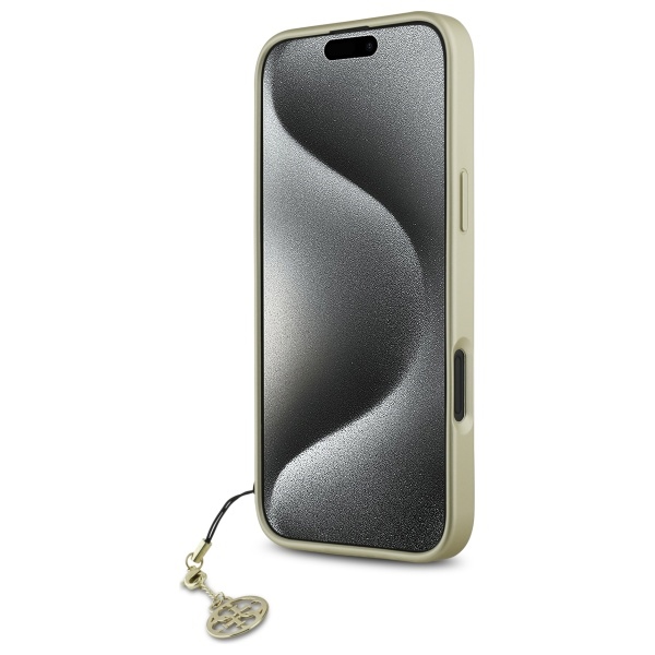 iTok webáruház - Guess Guess 4G Charms Collection tok iPhone 16 Plus készülékhez (barna) 5 Guess 4G Charms Collection iPhone 16 Plus Case (barna)
