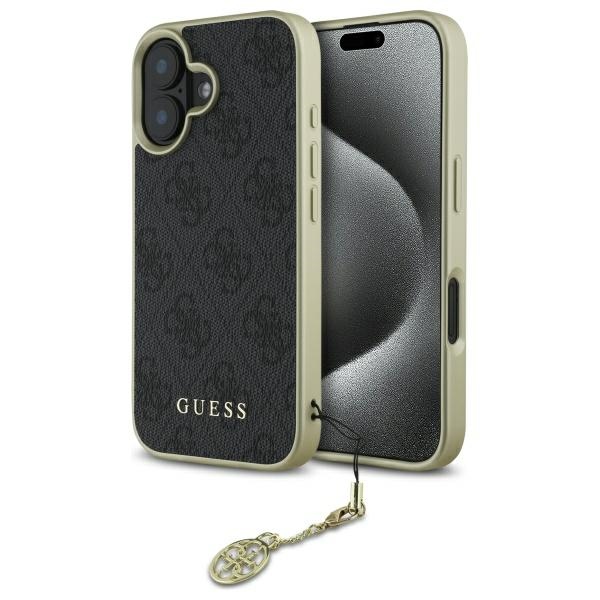 iTok webáruház - Guess Guess 4G Charms Collection tok iPhone 16 Plus készülékhez (fekete) 1 Guess 4G Charms Collection case for iPhone 16 Plus (fekete)
