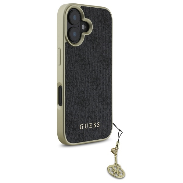 iTok webáruház - Guess Guess 4G Charms Collection tok iPhone 16 Plus készülékhez (fekete) 4 Guess 4G Charms Collection case for iPhone 16 Plus (fekete)