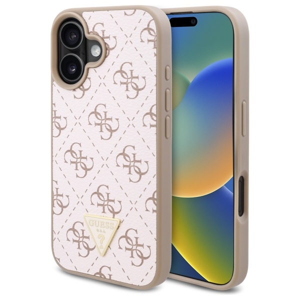 iTok webáruház - Guess Guess New 4G Triangle tok iPhone 16 Plus készülékhez (fehér) 1 Guess New 4G Triangle Case for iPhone 16 Plus (fehér)