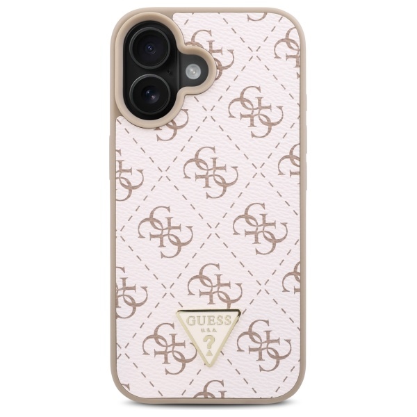 iTok webáruház - Guess Guess New 4G Triangle tok iPhone 16 Plus készülékhez (fehér) 3 Guess New 4G Triangle Case for iPhone 16 Plus (fehér)