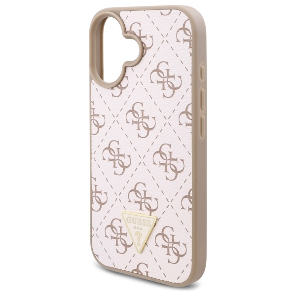 iTok webáruház - Guess Guess New 4G Triangle tok iPhone 16 Plus készülékhez (fehér) 6 Guess New 4G Triangle Case for iPhone 16 Plus (fehér)