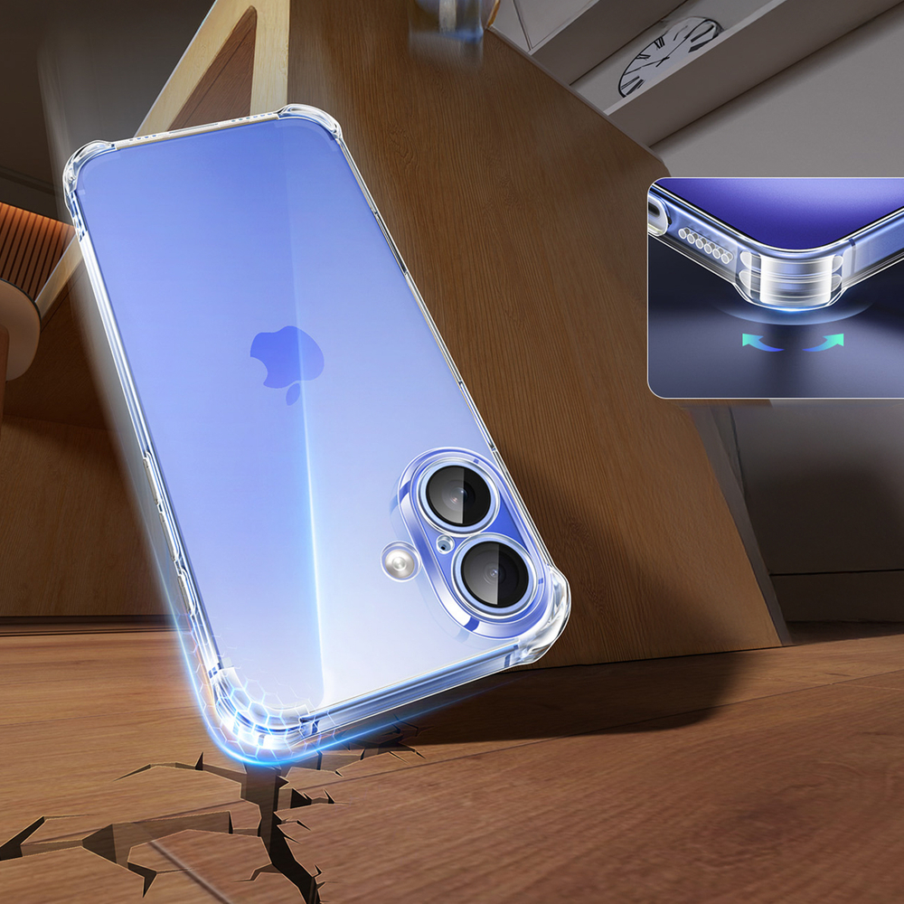 iTok webáruház - Ugreen Ugreen Bright Cushion CA101 tok iPhone 16 Plushoz (átlátszó) 7 Ugreen Bright Cushion CA101 Case for iPhone 16 Plus (átlátszó)