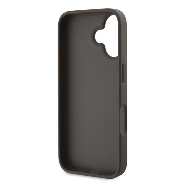iTok webáruház - Guess Guess 4G Bottom Stripe tok iPhone 16 Plus készülékhez (barna) 7 Guess 4G Bottom Stripe Case for iPhone 16 Plus 6.7" (barna)