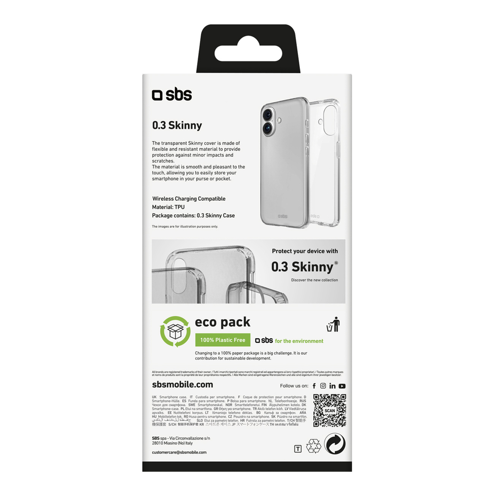 iTok webáruház - SBS SBS Skinny Cover tok iPhone 16 Plus készülékhez (átlátszó) 3 SBS Skinny Cover for iPhone 16 Plus (átlátszó)