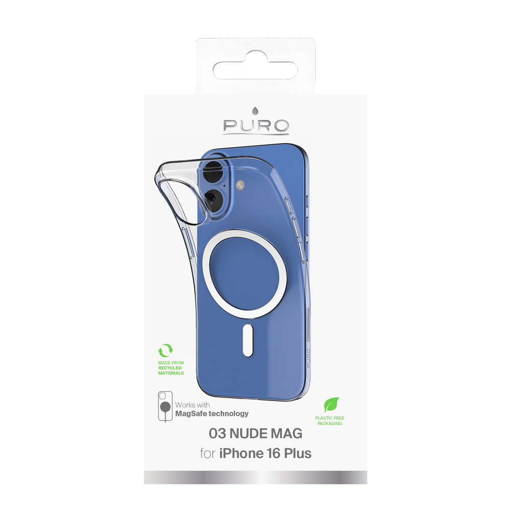 iTok webáruház - Puro Puro 03 Mag MagSafe tok iPhone 16 Plus készülékhez (átlátszó) 3 Puro 03 Mag MagSafe Silicone Case for iPhone 16 Plus (átlátszó)